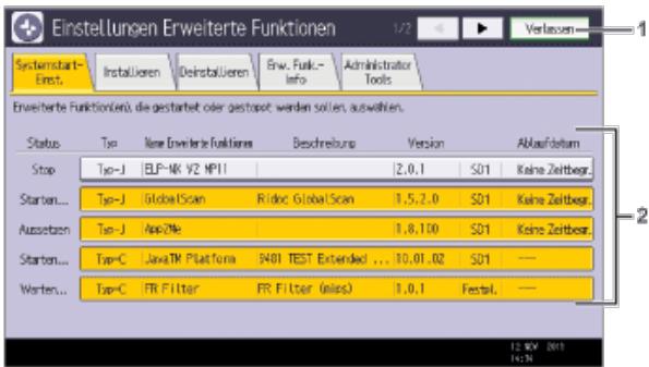 RICOH AFICIO MP6002 - Bildschirm Systemstart-Einst. des Bedienfelds - 2