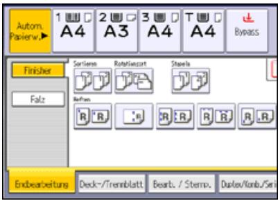 RICOH AFICIO MP6002 - Eine der Heftpositionen auswahlen. - 1