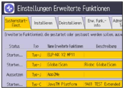 RICOH AFICIO MP6002 - Typen erweiterter Funktionen - 2