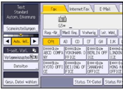 RICOH AFICIO MP7502 - Einstellung der Vorlagenausrichtung - 2