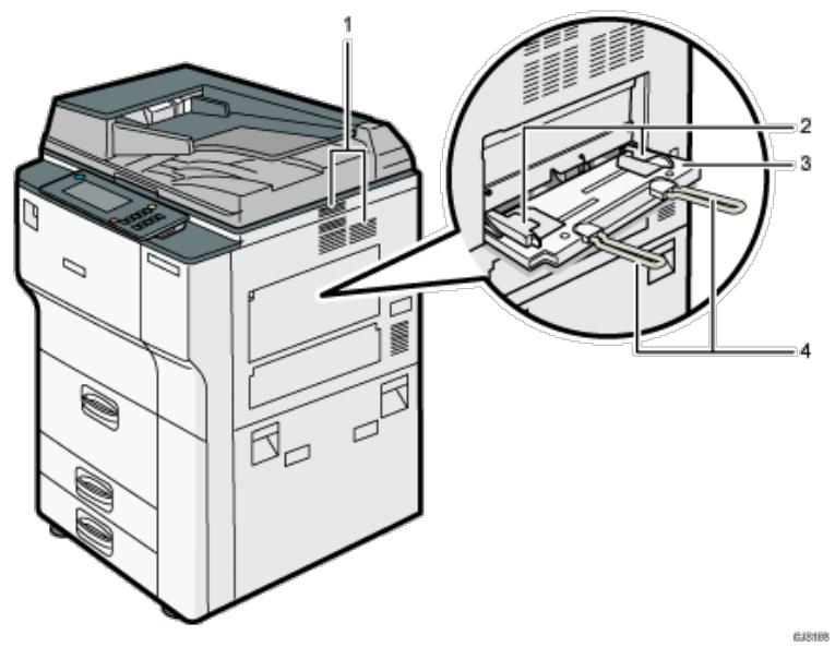 RICOH AFICIO MP7502 - Vorderansicht und rechte Seitenansicht - 1