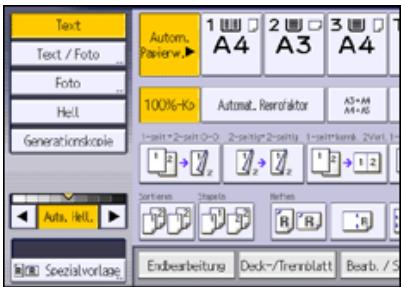 RICOH AFICIO MP7502 - Drücken Sie auf [Spezialvorlage]. - 1