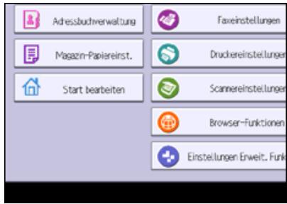 RICOH AFICIO MP7502 - Symbole zum [Start]-Bildschirm mit Anwenderprogramm hinzufugen - 2