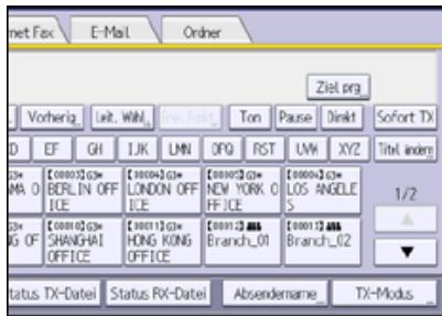 RICOH AFICIO MP7502 - Registrarung des Fax-Header - 1
