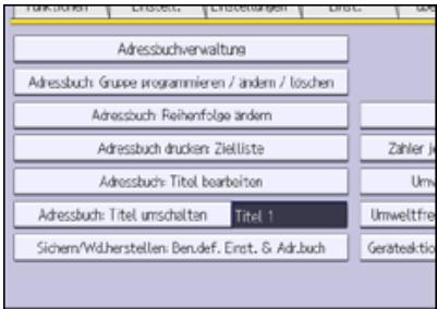 RICOH AFICIO MP7502 - Ändern der Reihenfolge gespeicherter Namen - 2