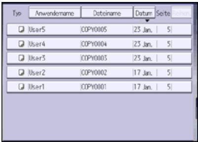 RICOH AFICIO MP7502 - Wahlen Sie das Dokument. - 1