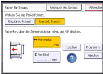 RICOH AFICIO MP7502 - Kopieren auf benutzerdefinierte Papierformate über den Bypass - 2