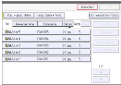 RICOH AFICIO MP9002 - Suche in der Dateiliste nach einem Dokument - 1