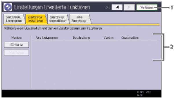 RICOH AFICIO MP9002 - Bildschirm Zusatzprogr. installmenten - 1