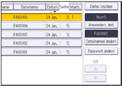 RICOH AFICIO MP9002 - Informationen zu gespeicherten Dokumenten ändern - 3