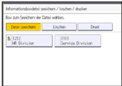RICOH AFICIO MP9002 - Speichern von Dokumenten in der Informationsbox - 2