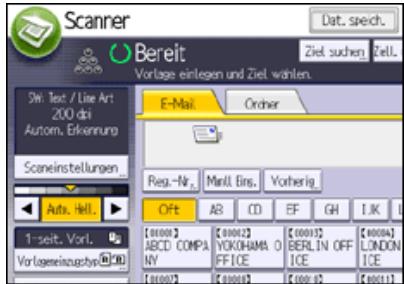 RICOH AFICIO MP9002 - Zielauswahl durch Ungabe der Registrierungsnummern - 1