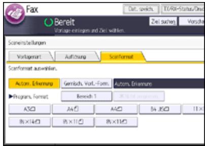RICOH AFICIO MP9002 - Wahlen Sie ein Scanformat. - 1