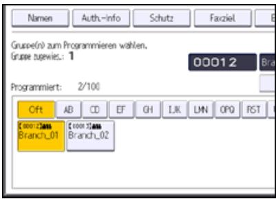 RICOH AFICIO MP9002 - Entfernen eines Namen aus einer Gruppe - 2
