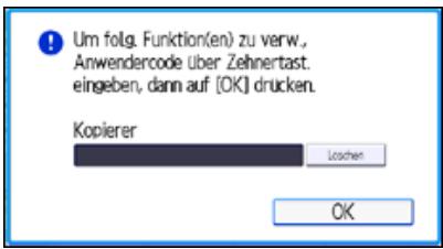 RICOH AFICIO MP9002 - Anwendercode-Authentication über das Bedienfeld - 1
