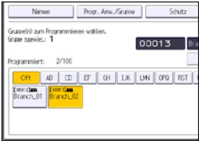 RICOH AFICIO MP9002 - Entfernen einer Gruppe innerhalb einer anderen Gruppe - 1