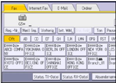 RICOH AFICIO MP9002 - Eine Faxnummer erneut eingeben, um das Ziel zu bestätigten - 2