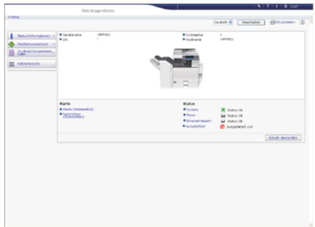 RICOH AFICIO MP9002 - Anmeldung als Administrator - 2