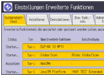RICOH AFICIO MP9002 - Typen erweiterter Funktionen - 4