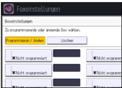 RICOH AFICIO MP9002 - Programmieren/Ändern von Informationsboxen - 1