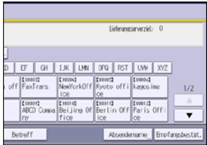 RICOH AFICIO MP9002 - Wahlen eines Absenders aus der Absenderliste - 1