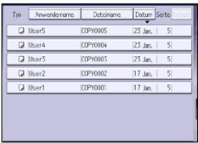 RICOH AFICIO MP9002 - Wahlen Sie das zu druckende Dokument. - 1