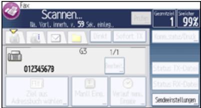 RICOH AFICIO MPC305SP - Senden von Originalen über das Vorlagenglas (Speichersenden) - 2