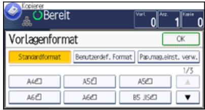 RICOH AFICIO MPC305SP - Auswahlen eines Standardformats für die Vorlage - 2