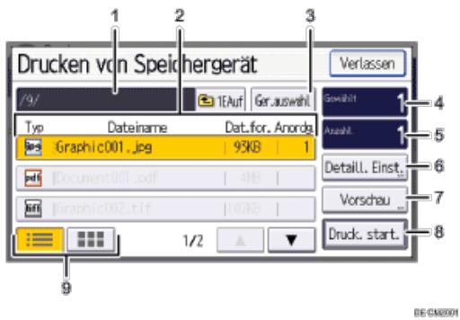 RICOH AFICIO MPC305SP - Bildschirm für den Direktdruck - 1
