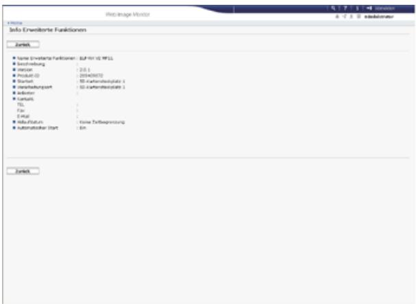 RICOH AFICIO MPC305SP - Anzeigen von Informationen zu erweiterten Funktionen über den Web Image Monitor - 3