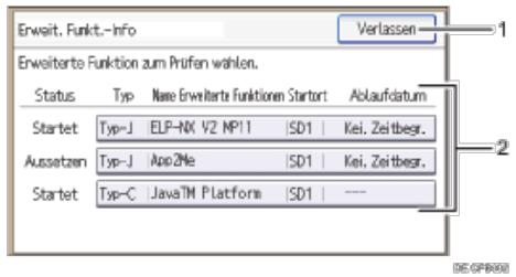 RICOH AFICIO MPC305SP - Bildschirm Erw. Funkt.-Info. des Bedienfelds - 3