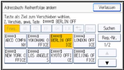 RICOH AFICIO MPC305SP - Ändern der Reihenfolge gespeicherter Namen - 3