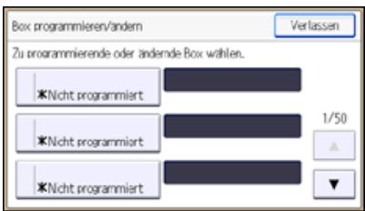RICOH AFICIO MPC305SP - Programmieren/Ändern von Transferboxen - 1