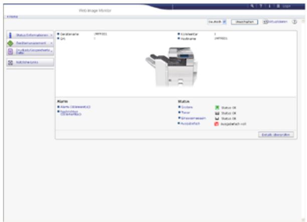RICOH AFICIO MPC305SP - Anmeldung als Administrator - 2