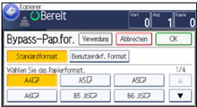 RICOH AFICIO MPC305SP - Kopieren auf Standardpapierformat über den Bypass - 1