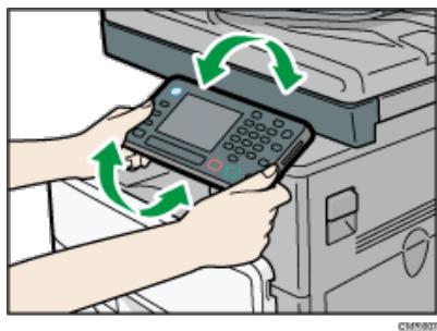RICOH AFICIO MPC305SP - Einstellen des Bedienfeldwinkels - 1