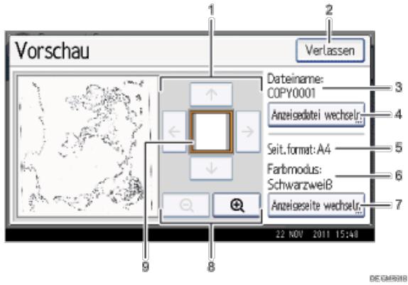 RICOH AFICIO MPC305SP - [Vorschau]-Bildschirm unter der Funktion Document Server - 4