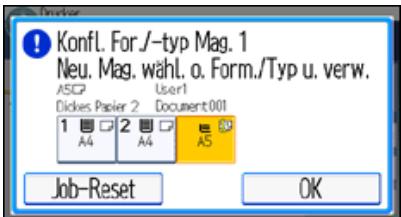 RICOH AFICIO MPC305SP - Wenn ein Fehler mit dem angegebenen Papierformat und -typ auftritt - 3