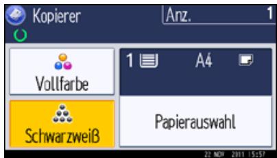 RICOH AFICIO MPC305SP - Bildschirmanzeige wechseln - 2