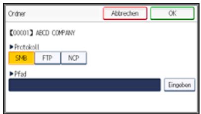 RICOH AFICIO MPC305SP - Speichern eines FTP-Ordners - 2