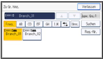 RICOH AFICIO MPC305SP - Entfernen eines Namen aus einer Gruppe - 1