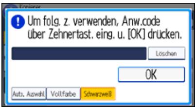 RICOH AFICIO MPC305SP - Anwendercode-Authentication über das Bedienfeld - 1