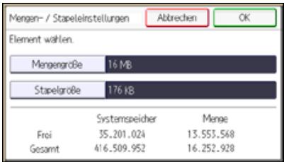 RICOH AFICIO MPC305SP - Mengen-/Stapeleinstellungen über das Bedienfeld - 2