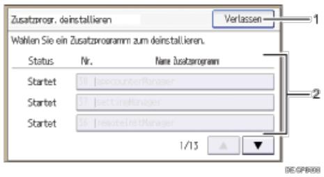 RICOH AFICIO MPC305SP - Bildschirm Zusatzprogramm deinstallieren - 1