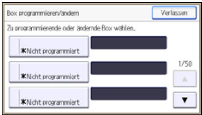 RICOH AFICIO MPC305SP - Programmieren/Ändern von Informationsboxen - 1