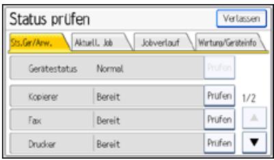RICOH AFICIO MPC305SP - Drucken Sie [Wartung/Geräteinfo]. - 1