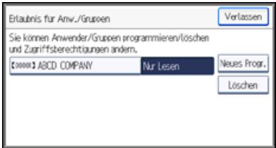 RICOH AFICIO MPC305SP - Zuweisen des Anwenders und der Zugriffsprivilegien für die gespeicherten Dokumente des Anwenders - 4