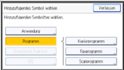 RICOH AFICIO MPC305SP - Symbole zum [Start]-Bildschirm mit Anwenderprogramm hinzufugen - 6