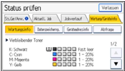 RICOH AFICIO MPC305SP - Drucken Sie die jeweilige Taste und überprüfen Sie den Inhalt. - 1