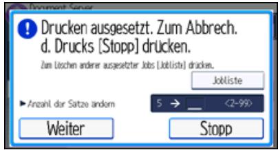 RICOH AFICIO MPC305SP - Ändern der Anzahl der Druckkopien während des Druckvorgangs - 2